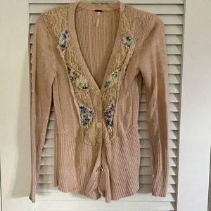 Free people small cardigan - read description for condition